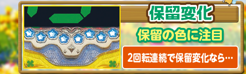 保留変化　保留の色に注目　2回転連続で保留変化なら…