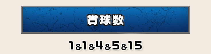 賞球数 1＆1＆4＆5＆15