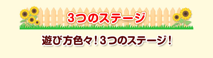 3つのステージ 遊び方色々！３つのステージ！