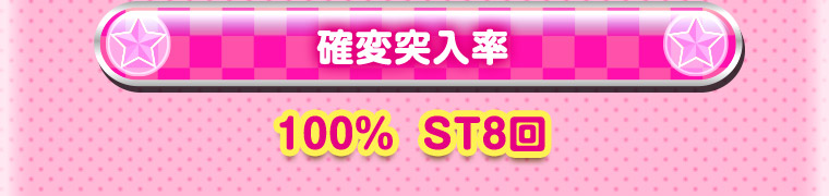 確変突入率 100％ ST8回