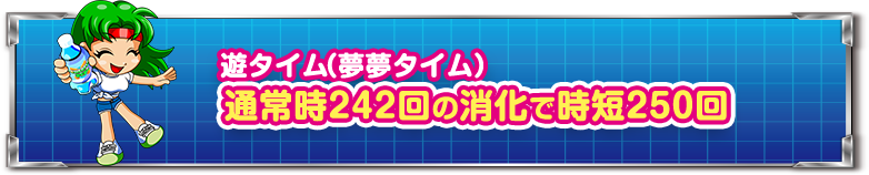 遊タイム(夢夢タイム) 通常時242回の消化で時短250回