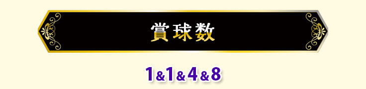 賞球数 １＆１＆４＆８
