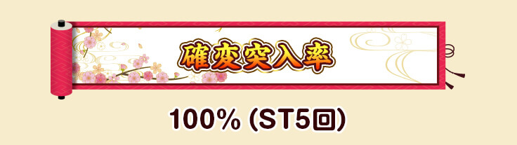 確変突入率 100％（ST5回）