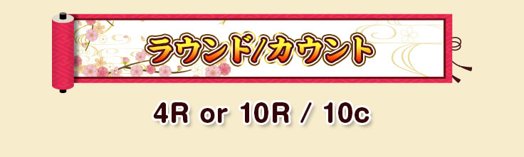 ラウンド/カウント 4R or 10R / 10C 