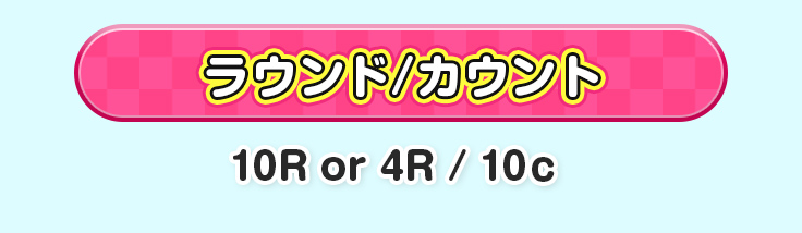 ラウンド/カウント 10R or 4R / 10ｃ